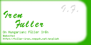 iren fuller business card